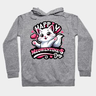 Cute Cat Valentine_s Day Celebration Hoodie